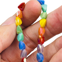 7x6mm Triangle Glass Crystal Rainbow