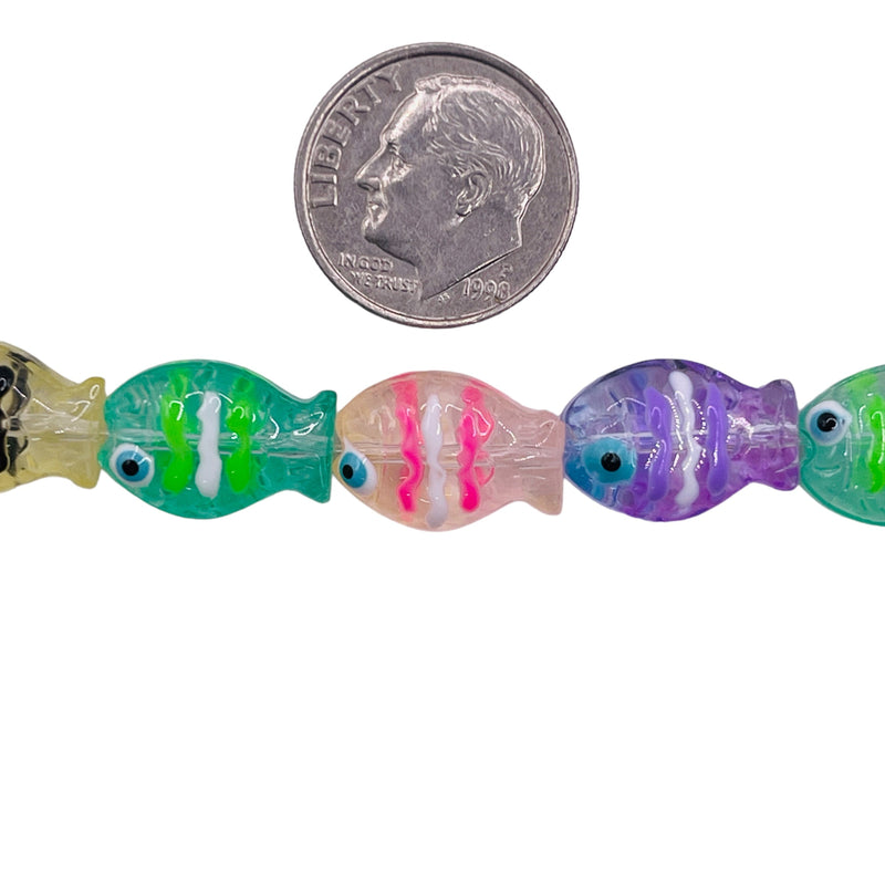 14x10mm Fish Lampwork Glass