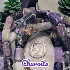 Rectangle Hand-Cut Charoite