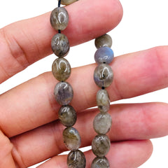 10x8mm Flat Oval Labradorite