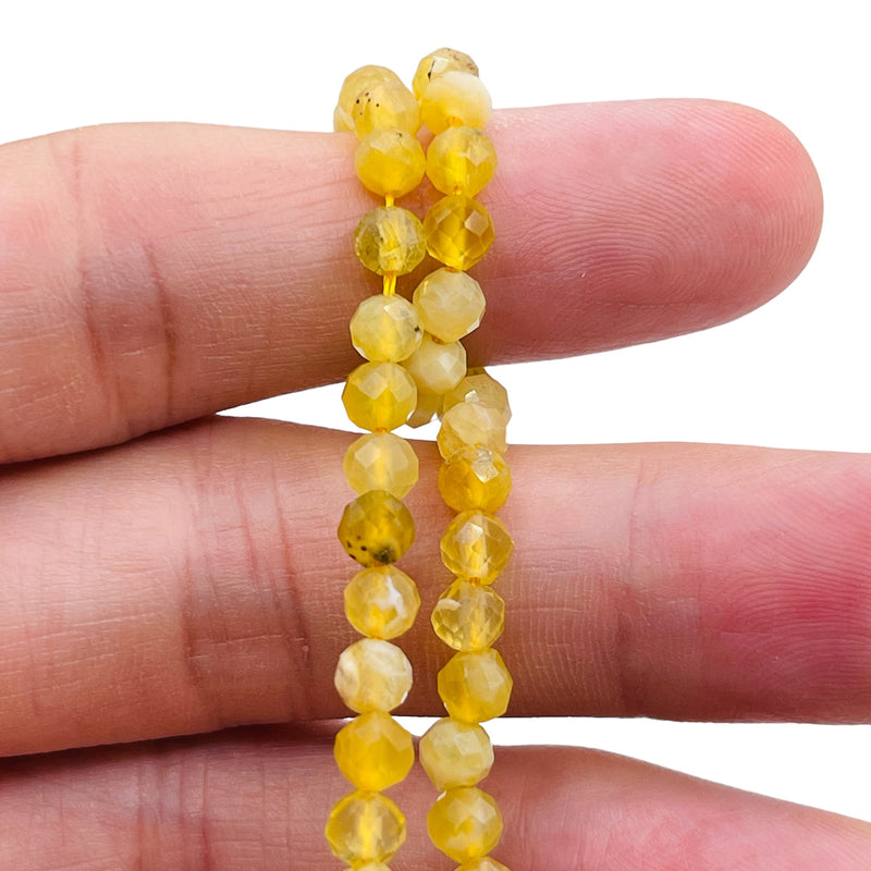 4mm Round Cut Yellow Opal