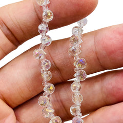 6x4mm Teardrop Glass Crystal Clear AB