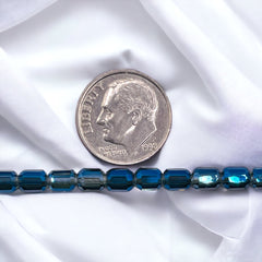 5X4mm Cylinder Glass Crystal Magic Blue