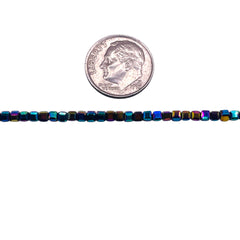 2.5mm Cube Hematite Rainbow