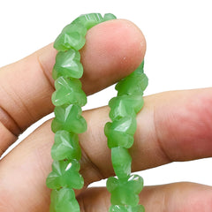 10mm Butterfly Glass Crystal Dark Green Jade