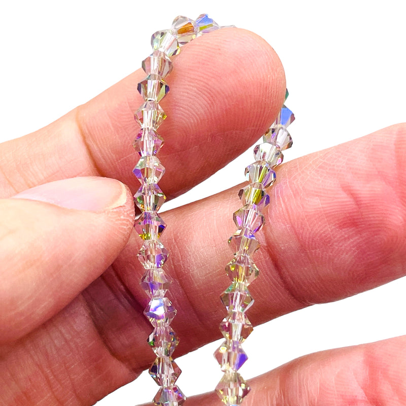 4mm Thunder Polish Glass Crystal Bicone Magic Purple