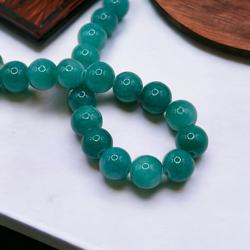 Dyed Jade Round Teal