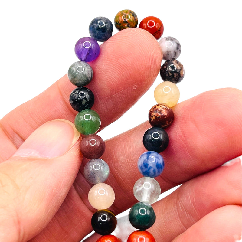 6mm Round Gemstone Rainbow