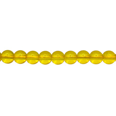 6mm Thunder Polish Round Yellow Gold Dyed