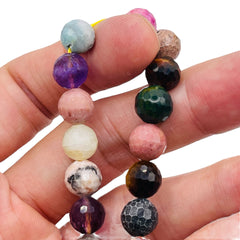 10mm Round Cut Gemstone Rainbow