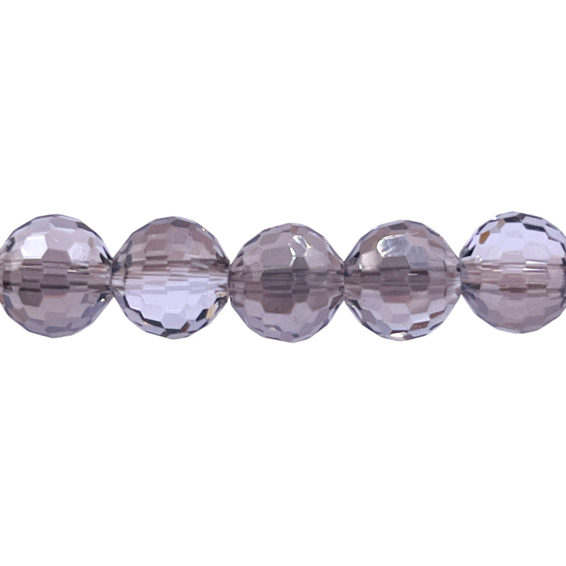 10mm Thunder Polish Round Disco Cut Silver Gray