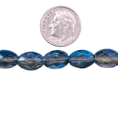 10x8mm Oval Glass Crystal Magic Blue