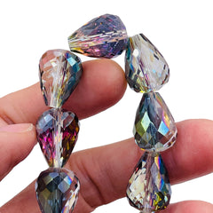 18x13mm Tear Drop Glass Crystal Violet Dream