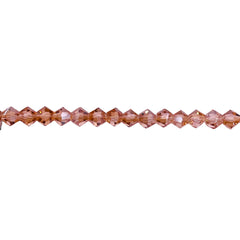 4mm Thunder Polish Glass Crystal Bicone Peach Champagne