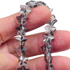 10mm Star Glass Crystal Silver Gray