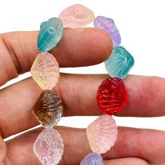 16x12mm Seashell Glass Rainbow