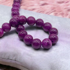 Dyed Jade Round Dark Purple