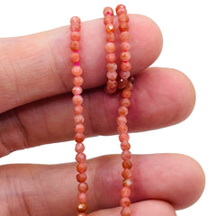 3mm Round Cut Plum Blossom Jasper