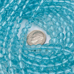 6mm Thunder Polish Round Lt. Aquamarine