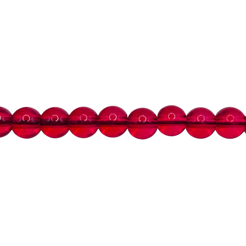 6mm Thunder Polish Round Red