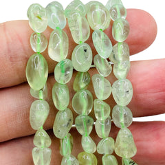 5 to 11mm Nugget Prehnite Clear