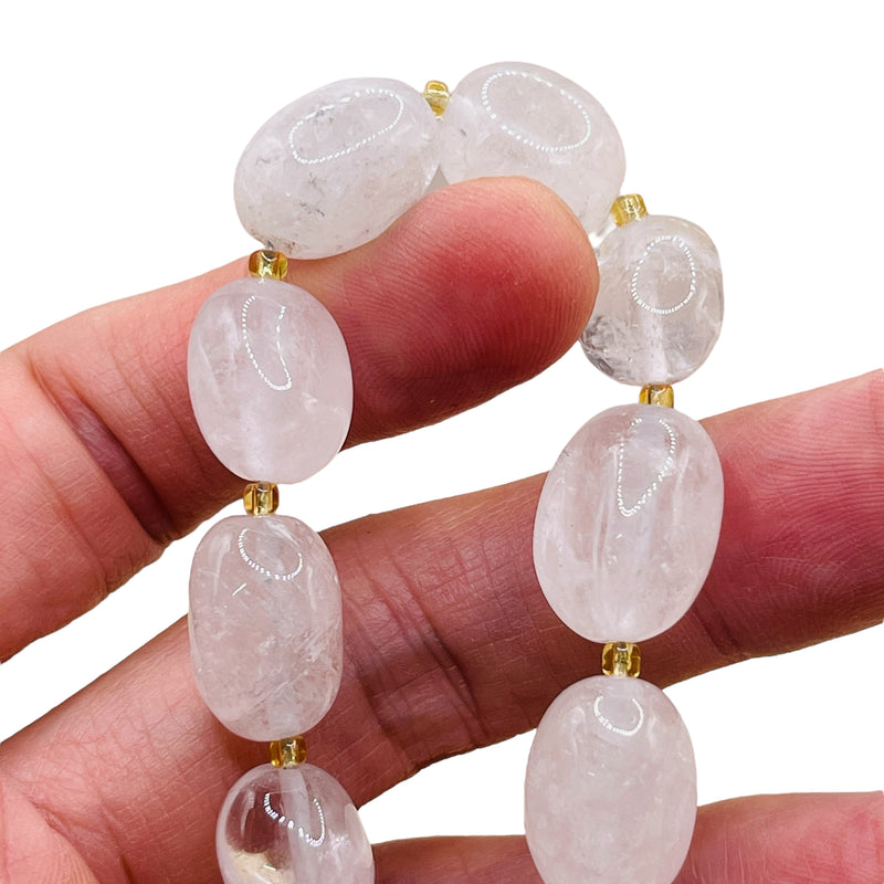 12 to 18mm Smooth Nugget Clear Quartz