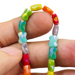 8x6mm Bow Twisted Glass Crystal Rainbow