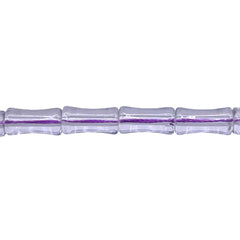 12x6mm Bamboo Glass Crystal Lt. Purple