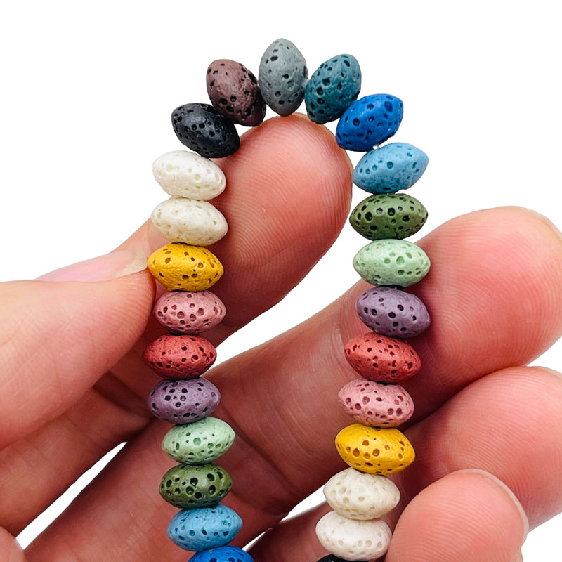 9x5mm Saucer Lava Multi Colors