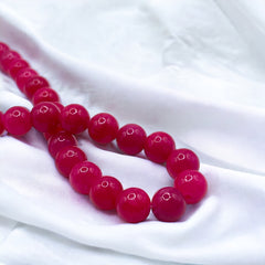 Dyed Jade Round Fuchsia