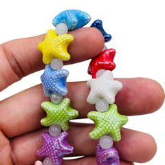 20mm Starfish Ceramic Rainbow