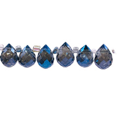 10x8mm Teardrop Glass Crystal Magic Blue