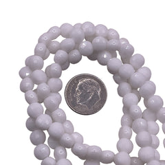 6mm Coin Cut White Jade