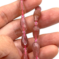 16x8mm Teardrop Cherry Quartz