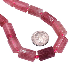 13x10mm Cylinder Cherry Quartz