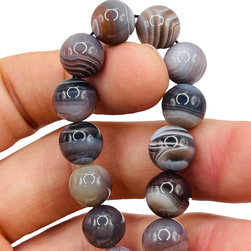 10mm Round Botswana Agate