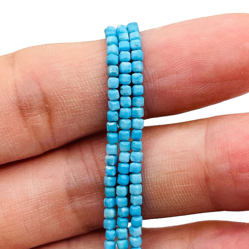 2.5mm Cube Howlite Color Enhanced