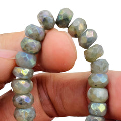 8x5mm Roundel Cut Labradorite Super AB