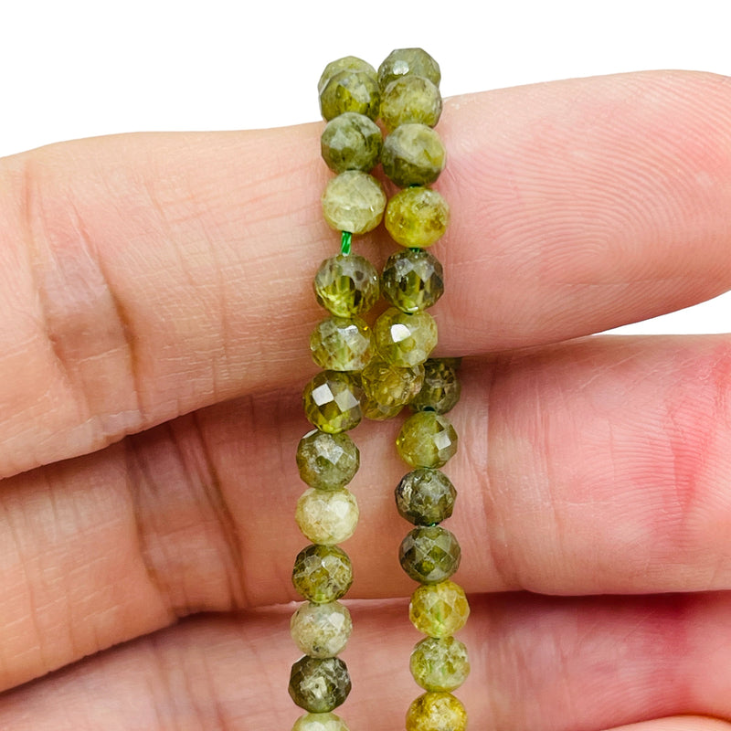 4mm Round Cut Green Garnet