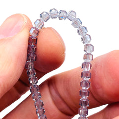 4mm Decagon Glass Crystal Gray Blue