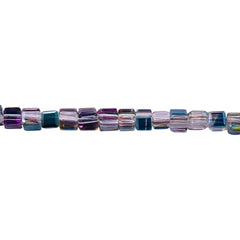 4mm Cube Glass Crystal Violet Dream