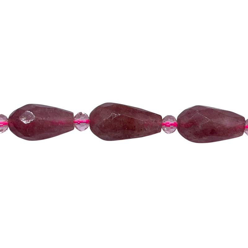 16x8mm Teardrop Cherry Quartz