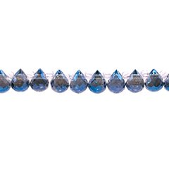 6x4mm Teardrop Glass Crystal Magic Blue