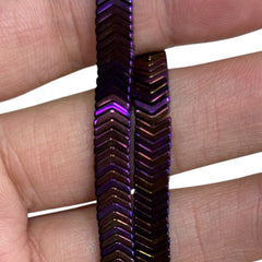 6x1mm Arrow Hematite Purple Light