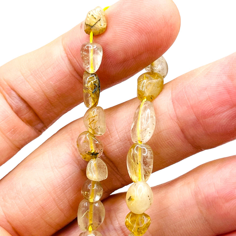 5 to 11mm Nugget Rutilated Quartz