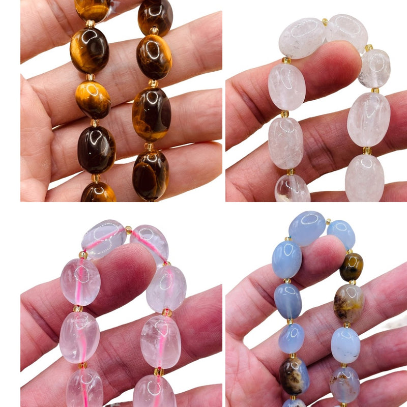 18mm Smooth Nuggets Natural Gemstones Package Deal