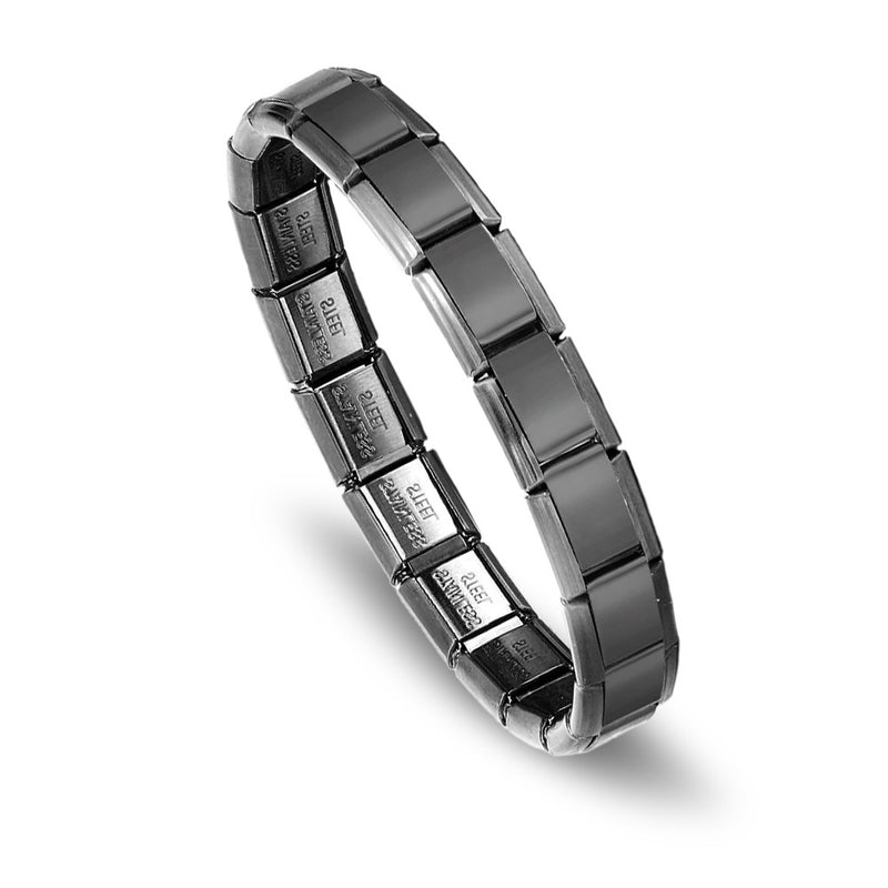 Italian Stainless Steel Bracelet Gunmetal