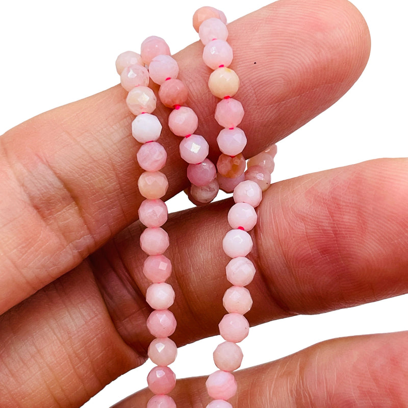 4mm Round Cut Pink Opal-A Quality