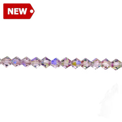 4mm Thunder Polish Glass Crystal Bicone Magic Purple