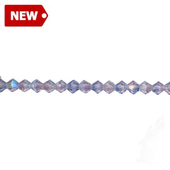 4mm Thunder Polish Glass Crystal Bicone Lt. Magic Blue